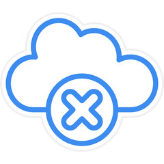 Vector Design Cloud Inaccessible Icon Style