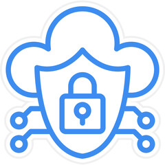 Vector Design Cloud security Icon Style