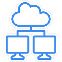 Vector Design Cloud Computing Icon Style