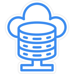 Vector Design Cloud Database Icon Style