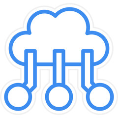 Vector Design Cloud Storage Icon Style