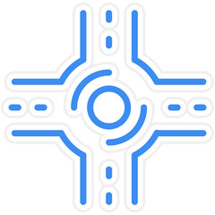 Vector Design Roundabout Icon Style