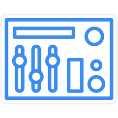 Vector Design Audio Mixing Icon Style