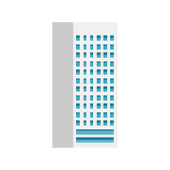 Modern city building, isolated vector flat cartoon illustration - 687819336