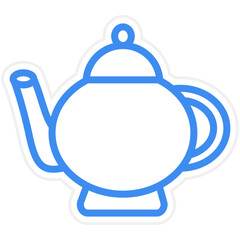 Vector Design Tea Pot Icon Style