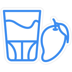 Vector Design Mango Juice Icon Style