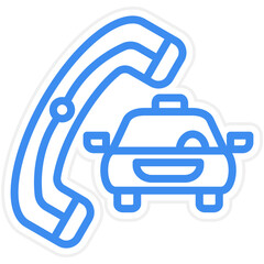 Vector Design Call Taxi Icon Style