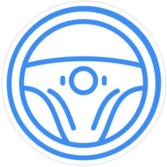 Vector Design Steering Wheel Icon Style