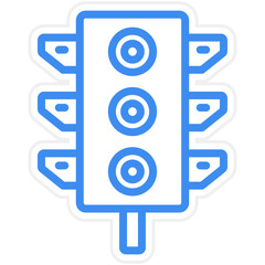 Vector Design Traffic Light Icon Style