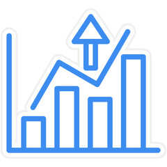 Vector Design Growth Diagram Icon Style