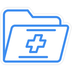 Obraz premium Vector Design Medical Folder Icon Style
