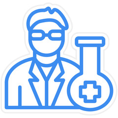 Vector Design Chemist Icon Style