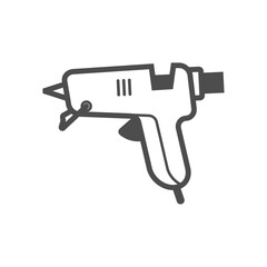 Glue gun, vector construction and repair tool icon - 687820179