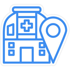 Obraz premium Vector Design Hospital Location Icon Style