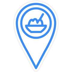 Vector Design Restaurant Location Icon Style