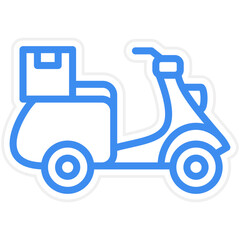 Vector Design Delivery Bike Icon Style