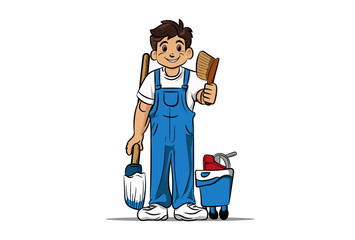 cleaning services cartoon 