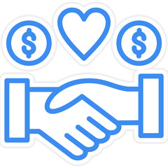 Vector Design Handshake Icon Style