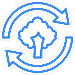 Vector Design Reforestation Icon Style