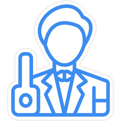 Vector Design Bartender Icon Style