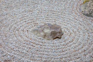 japanese rock garden at Shinnyodo temple in Kyoto, japan