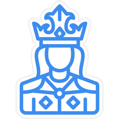 Vector Design Queen Icon Style