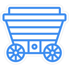 Vector Design Wood Cart Icon Style