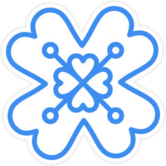 Vector Design Four Leaf Clover Icon Style