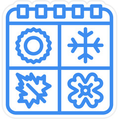 Vector Design Seasons Icon Style