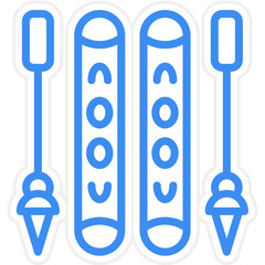 Vector Design Skis Icon Style