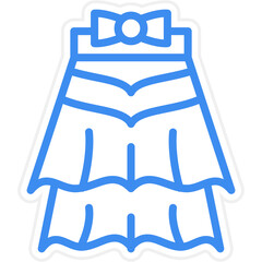 Vector Design Skirt Icon Style