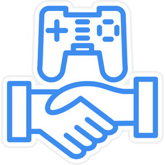Vector Design Game Handshake Icon Style