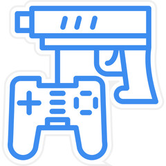 Vector Design Game Gun Icon Style