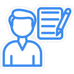 Vector Design Independent Contractor Icon Style