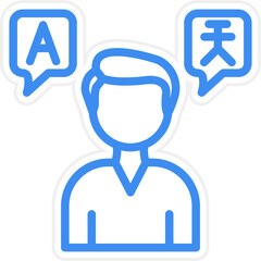 Vector Design Language Skills Icon Style