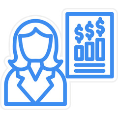 Vector Design Expert Female Icon Style