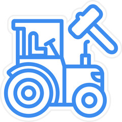 Vector Design Machinery Auction Icon Style