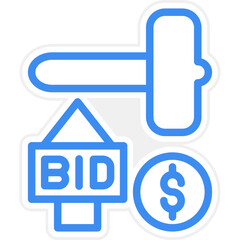 Vector Design Maximum Bid Auction Icon Style