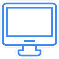 Vector Design Blue Screen Icon Style