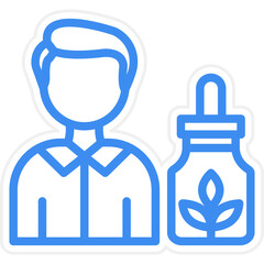 Vector Design Cbd Oil Users Icon Style