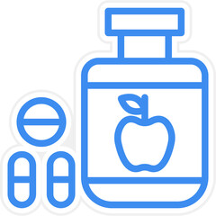 Vector Design Dietary Food Supplements Icon Style