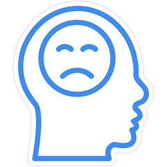 Vector Design Depression Icon Style