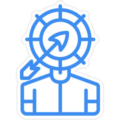 Vector Design Head Hunting Icon Style