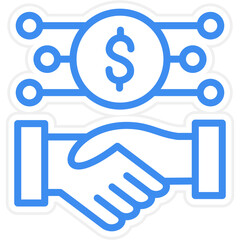 Vector Design Handshake Icon Style