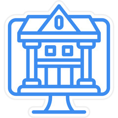 Vector Design Internet Banking Icon Style