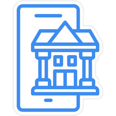 Vector Design Mobile Banking Icon Style