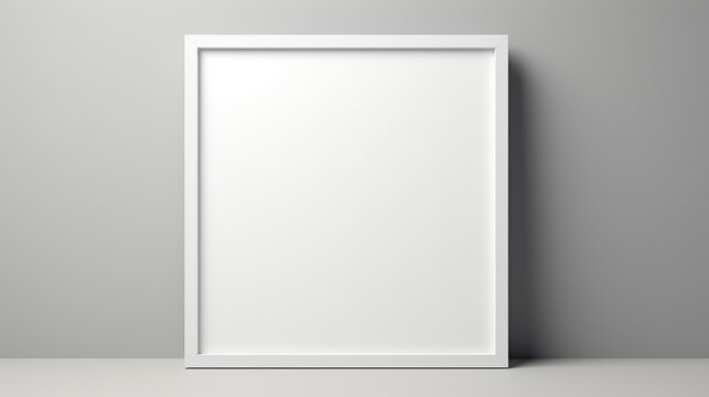 blank white picture photo frame mock-up, ai