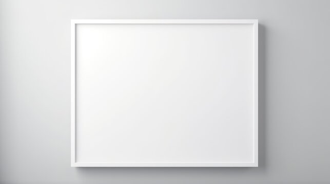 blank white picture photo frame mock-up, ai