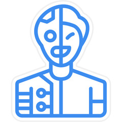 Vector Design Cyborg Icon Style