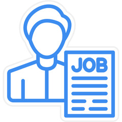Vector Design Applicant Male Icon Style